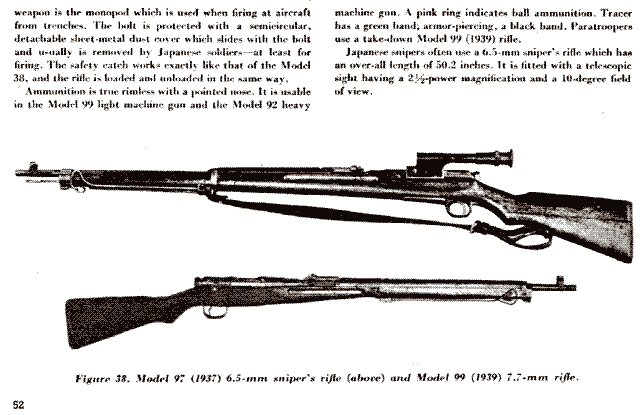九七式 6.5mm 狙撃銃　と 九九式ライフル